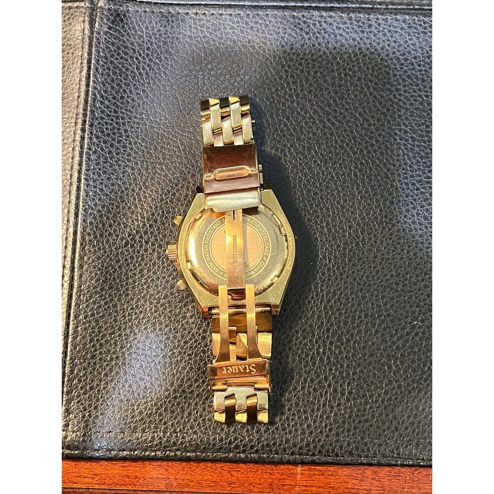 Vintage Stauer Calendar Gold Toned Wristwatch - Picture 2 of 4